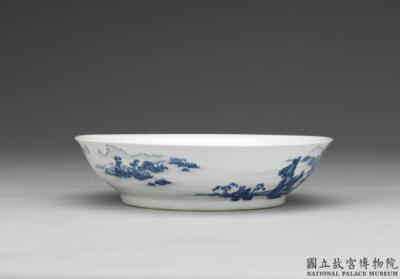 图片[2]-Dish with blue landscape in falangcai painted enamels, Qing dynasty, Yongzheng reign 1723-1735-China Archive